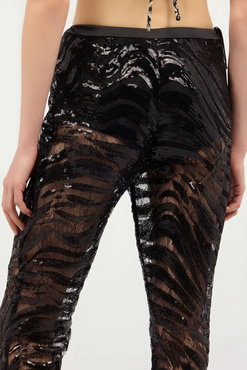Roberto Cavalli Flared Pants With Zebra Pattern And Sequins | Thumbnail 6 Roberto Cavalli Flared Pants With Zebra Pattern And Sequins | Thumbnail 6