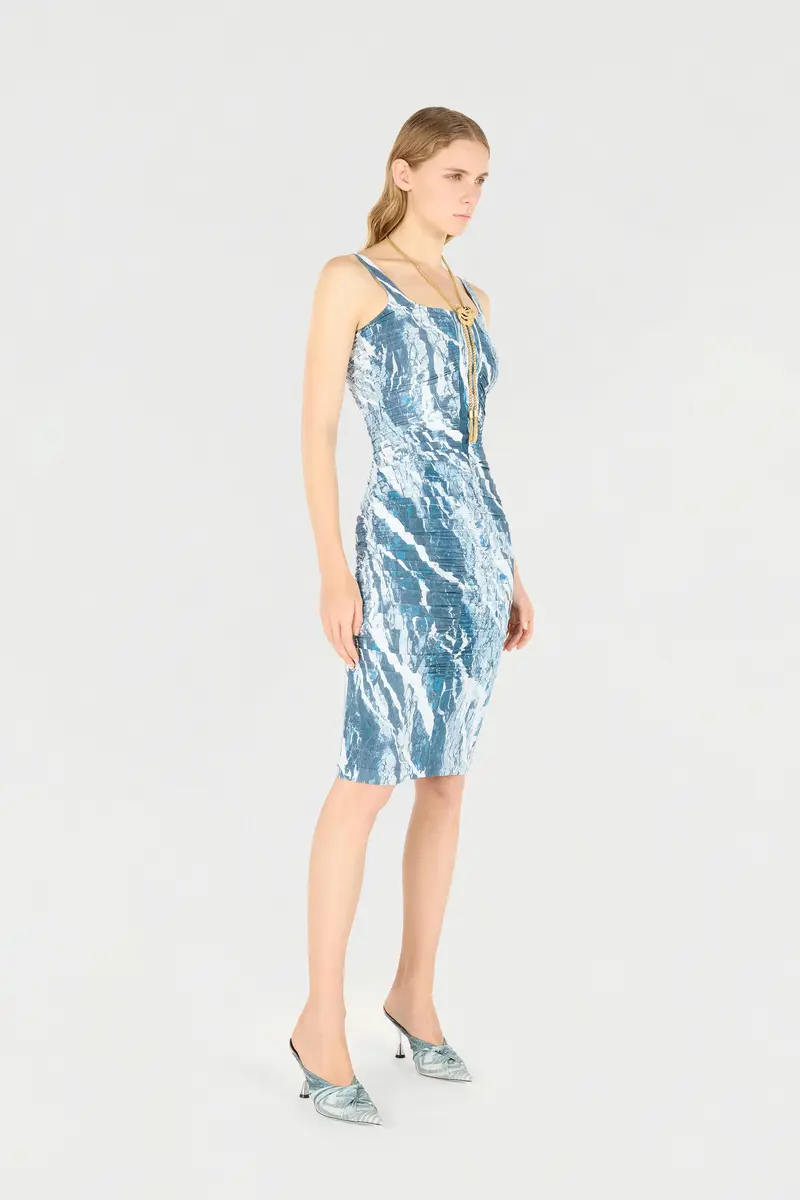 Roberto Cavalli Marble-Print Midi Dress | Thumbnail 2