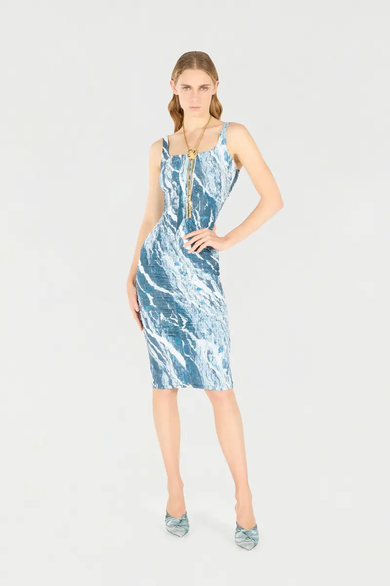 Roberto Cavalli Marble-Print Midi Dress | Thumbnail 7