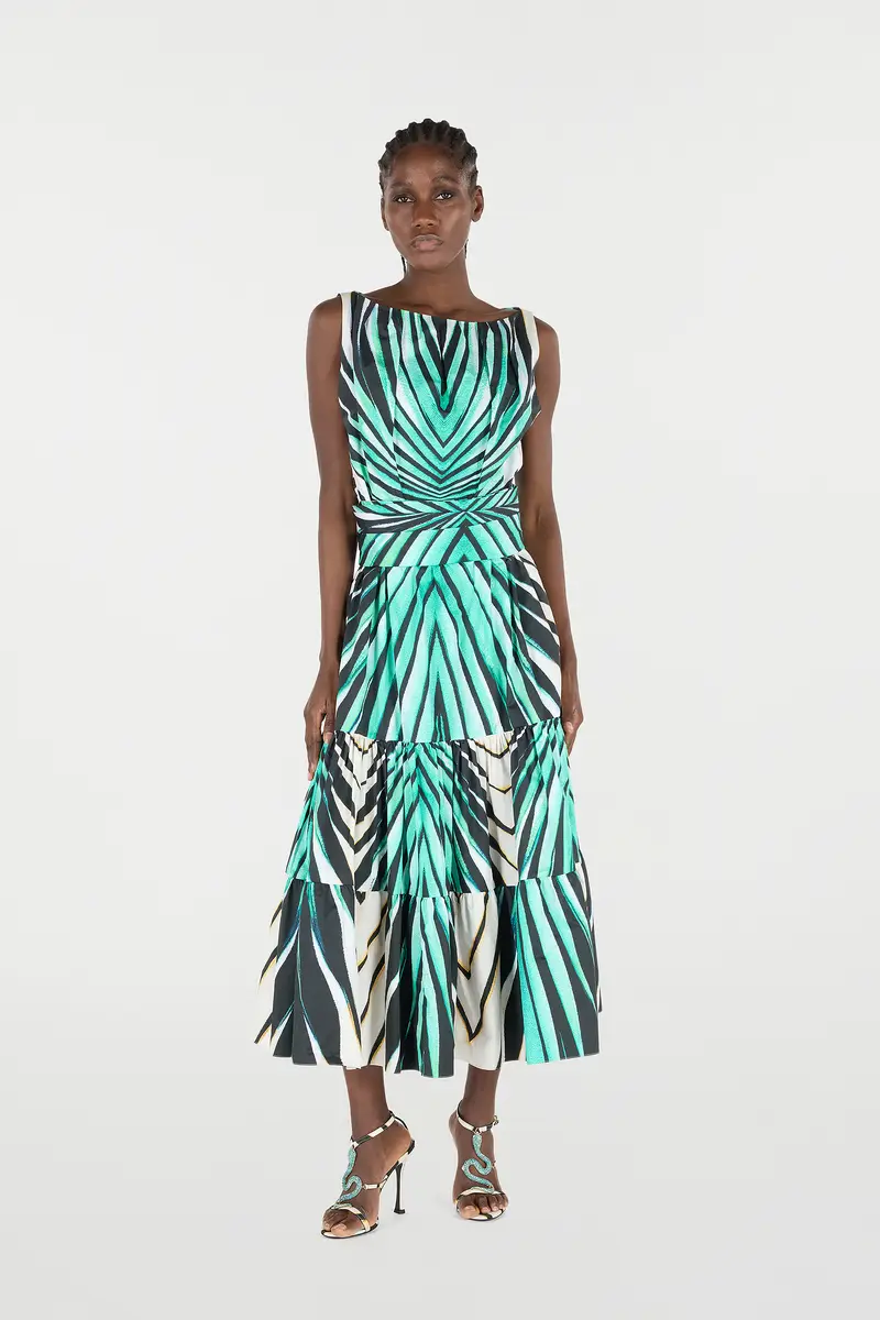 Roberto Cavalli Ray Of Sea Print Midi Dress | Thumbnail 7 Roberto Cavalli Ray Of Sea Print Midi Dress | Thumbnail 7