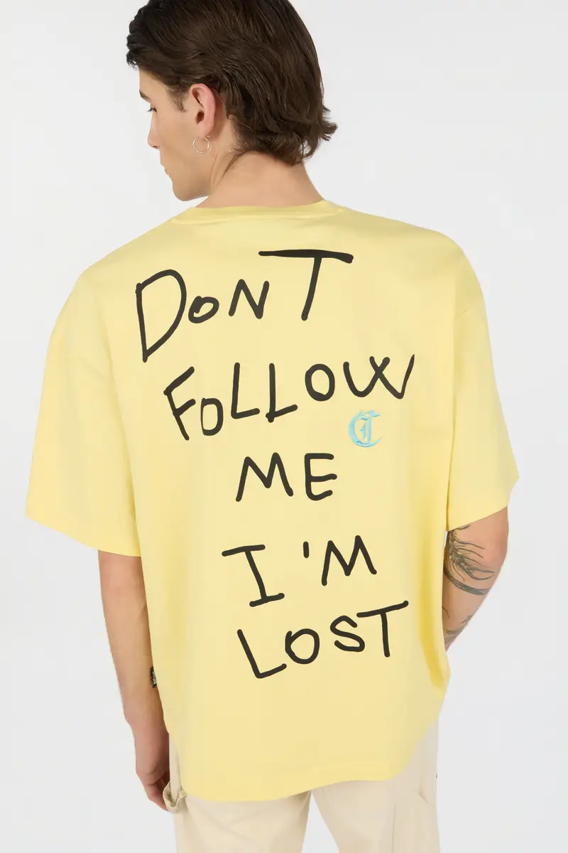 Roberto Cavalli Yellow T-Shirt With Logo | Thumbnail 5