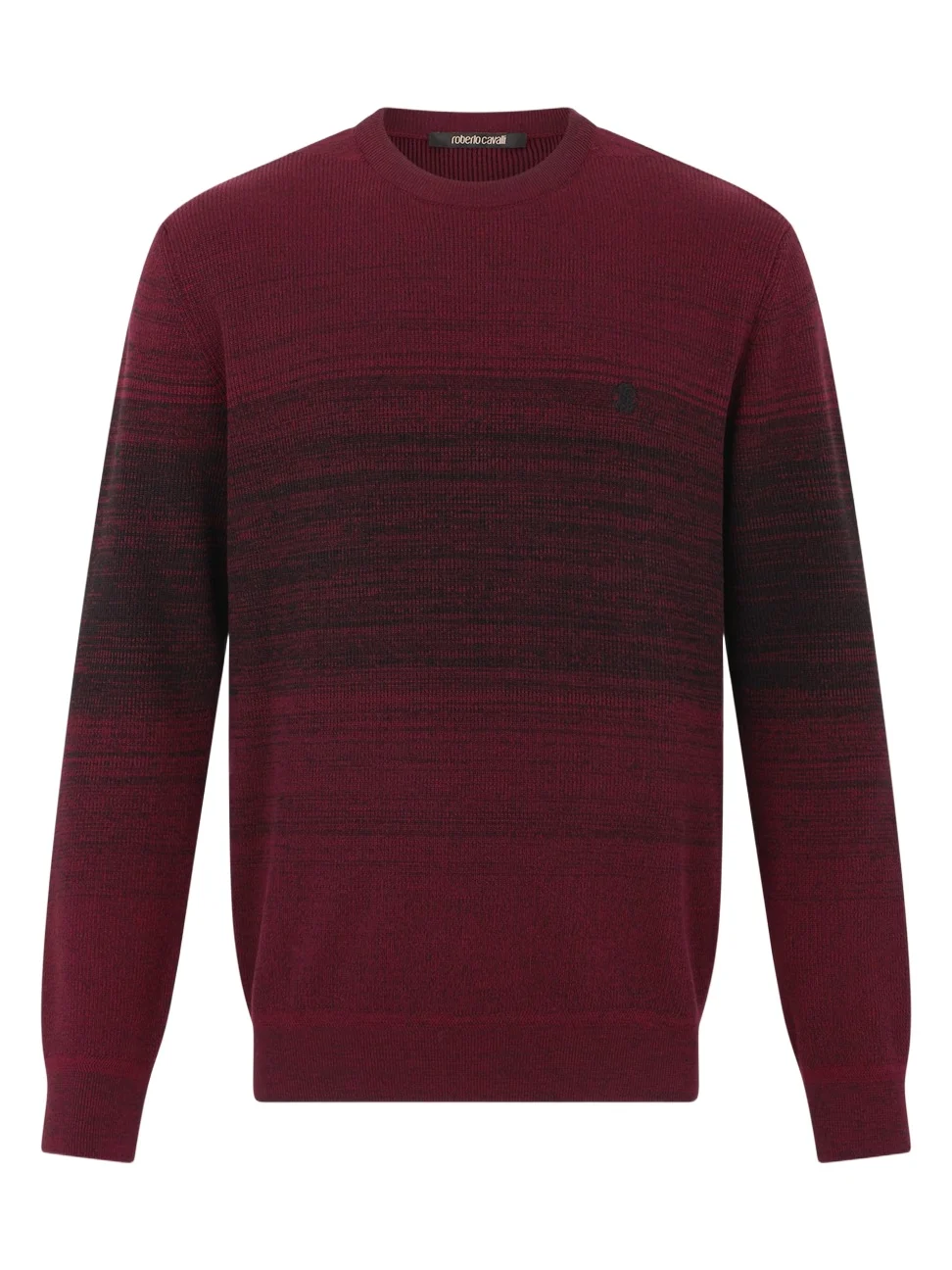 Roberto Cavalli Burgundy Dégradé Cotton Sweater