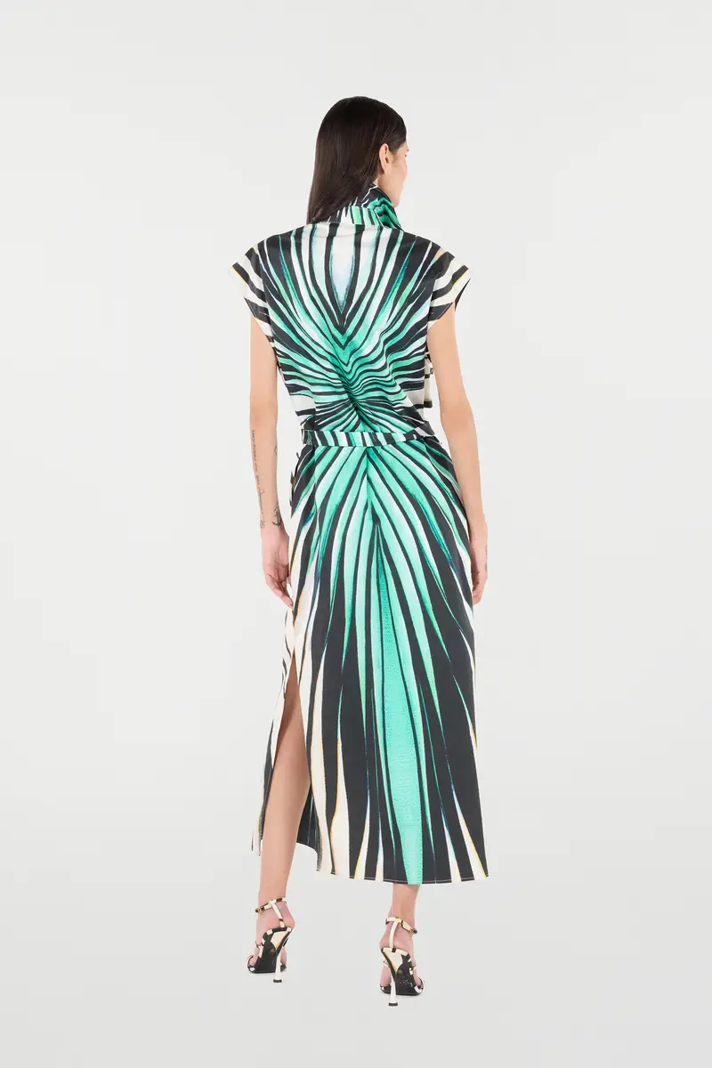 Roberto Cavalli Ray Of Sea Print Midi Dress | Thumbnail 3 Roberto Cavalli Ray Of Sea Print Midi Dress | Thumbnail 3