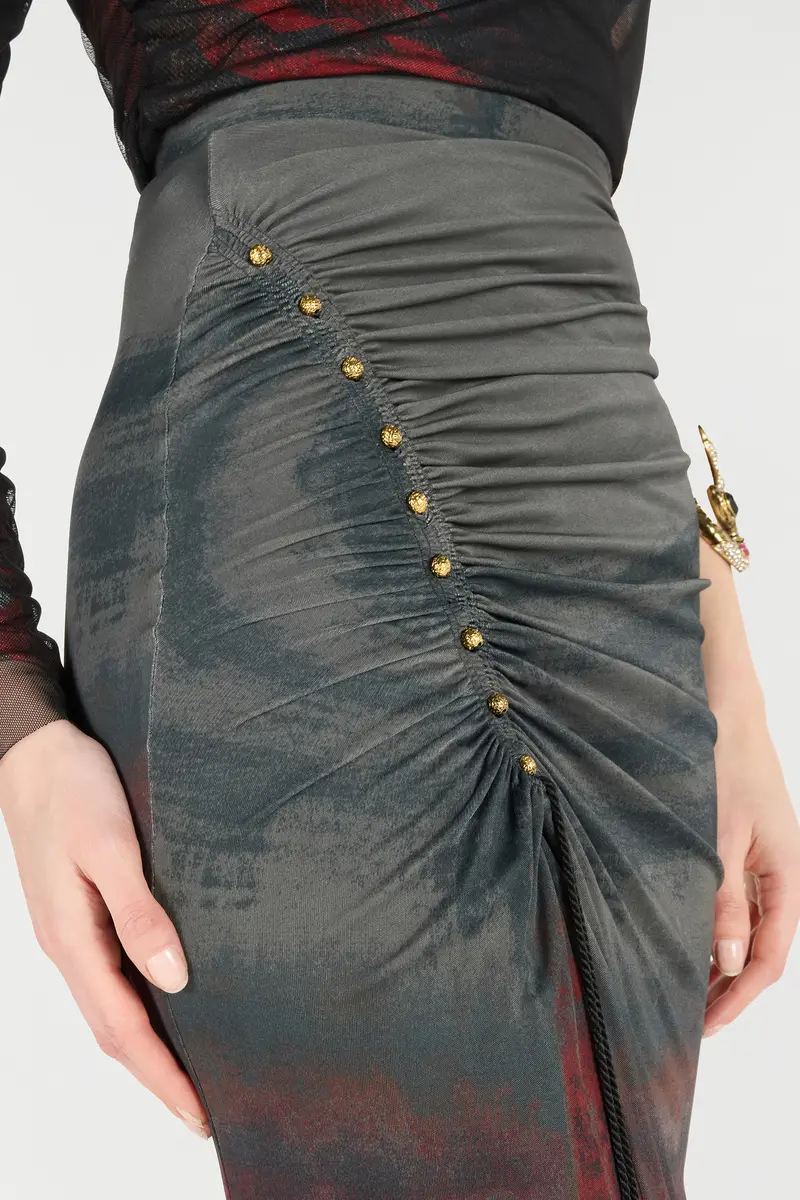 Roberto Cavalli Mottled-Effect Midi Skirt | Thumbnail 4