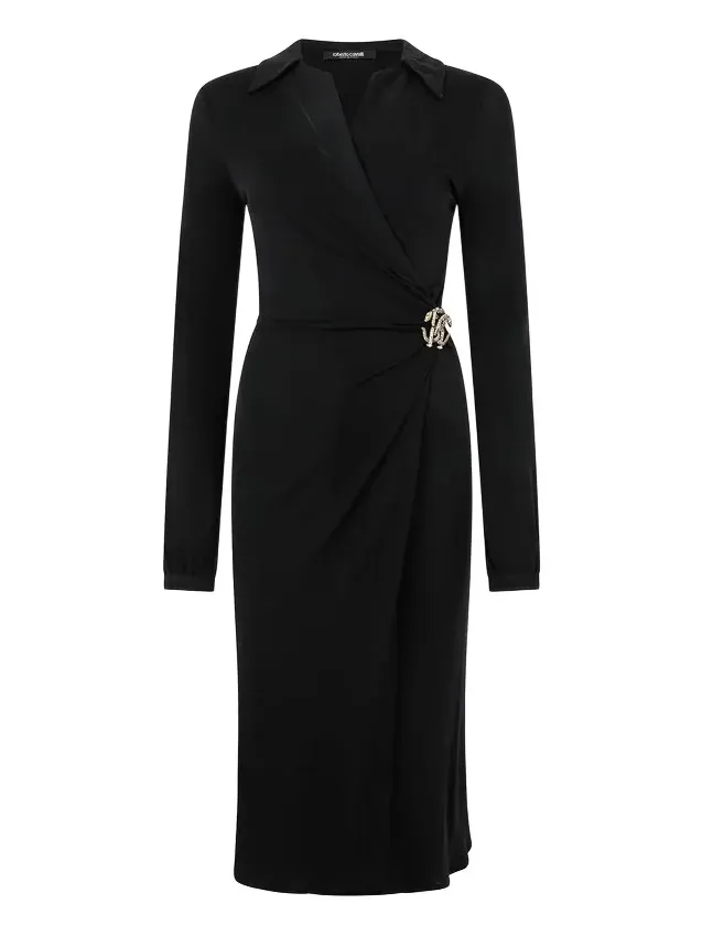 Midi Dress With Mirror Snake Monogram