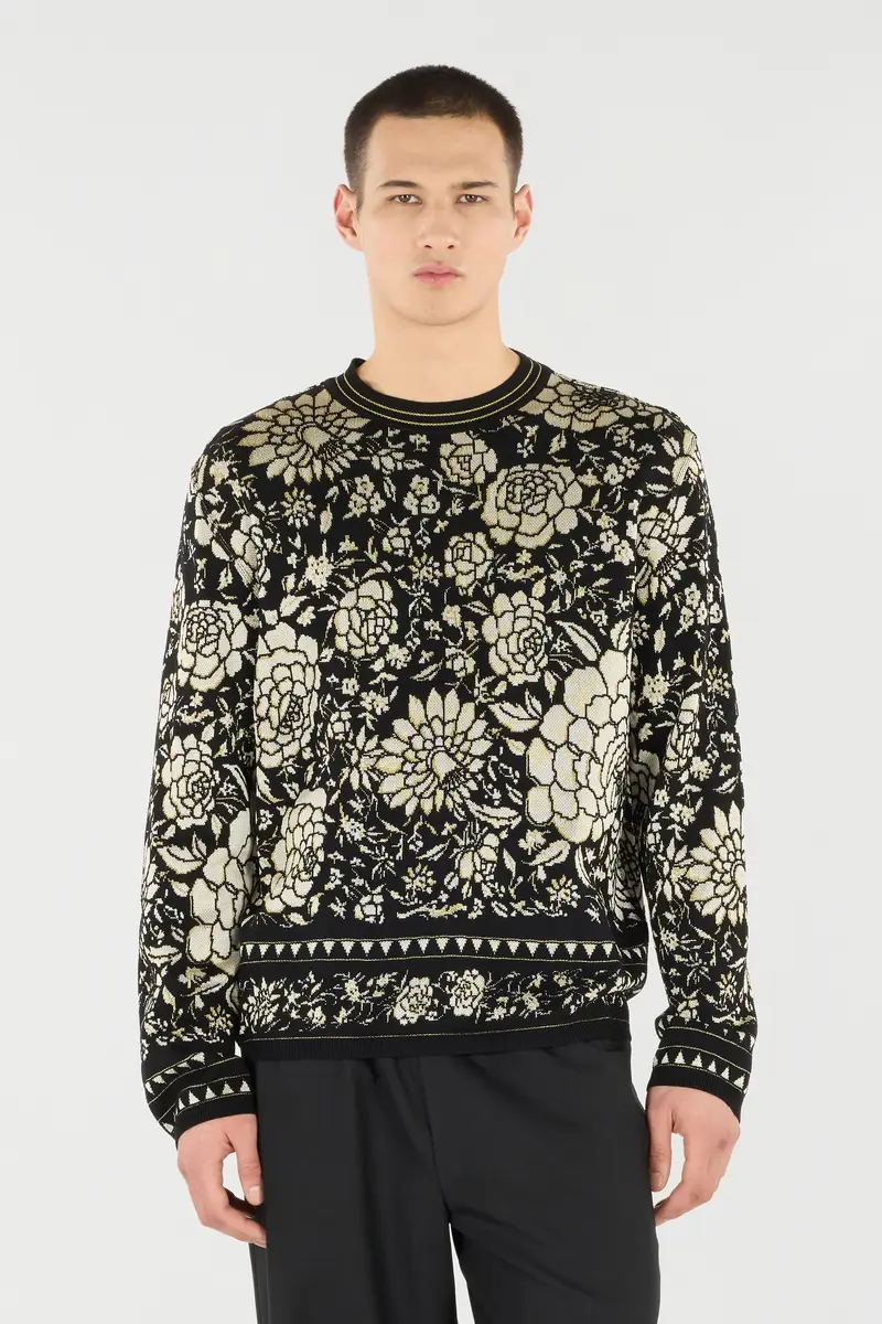 Roberto Cavalli Floral Wool-Blend Sweater | Thumbnail 2
