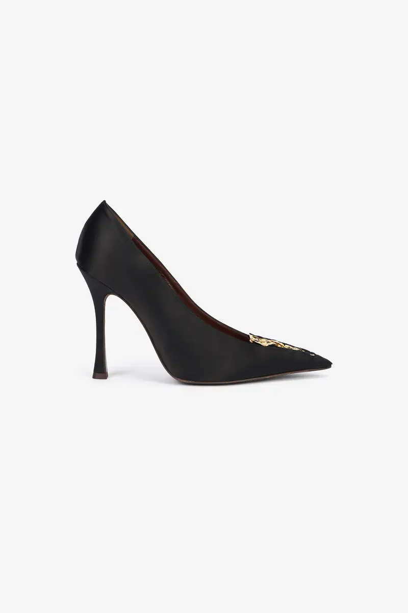 Roberto Cavalli Black Pumps With Leaf Insert | Thumbnail 2 Roberto Cavalli Black Pumps With Leaf Insert | Thumbnail 2