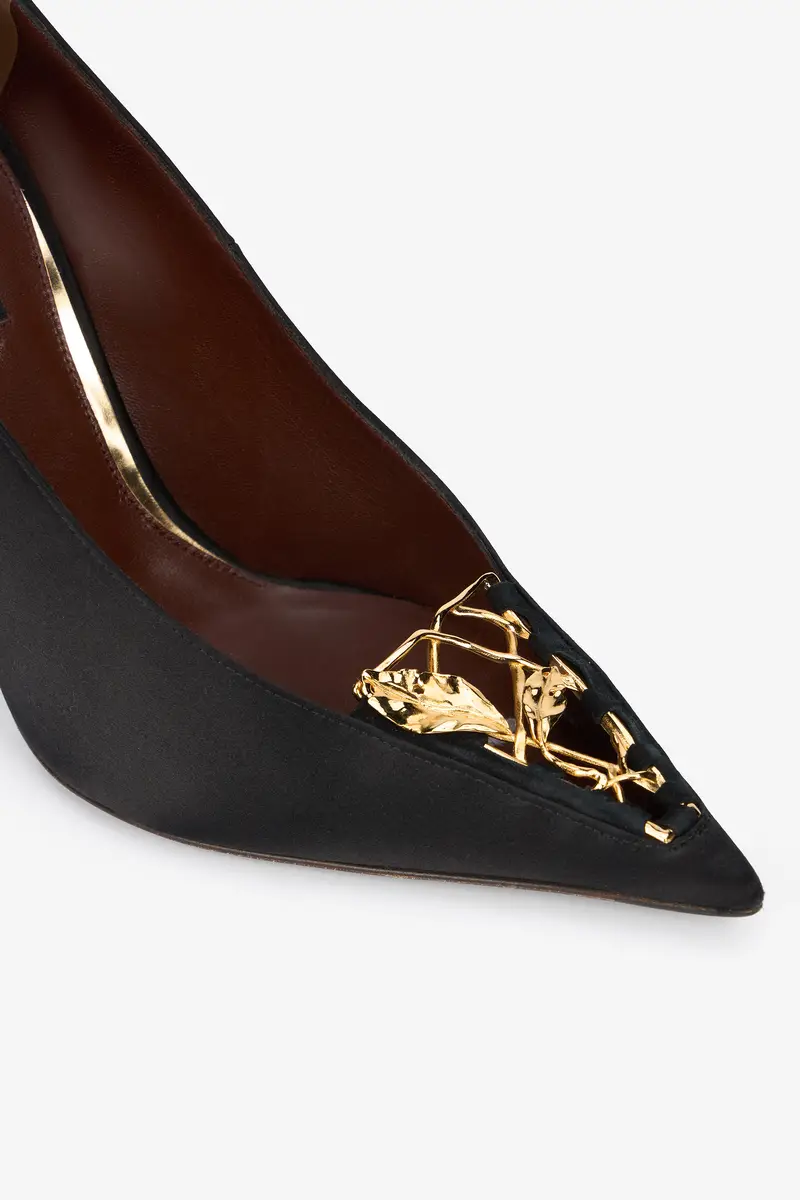 Roberto Cavalli Black Pumps With Leaf Insert | Thumbnail 4 Roberto Cavalli Black Pumps With Leaf Insert | Thumbnail 4