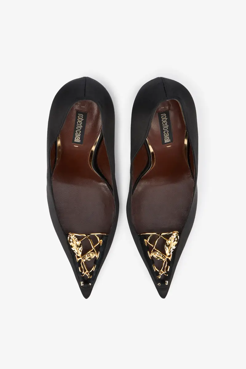 Roberto Cavalli Black Pumps With Leaf Insert | Thumbnail 5 Roberto Cavalli Black Pumps With Leaf Insert | Thumbnail 5