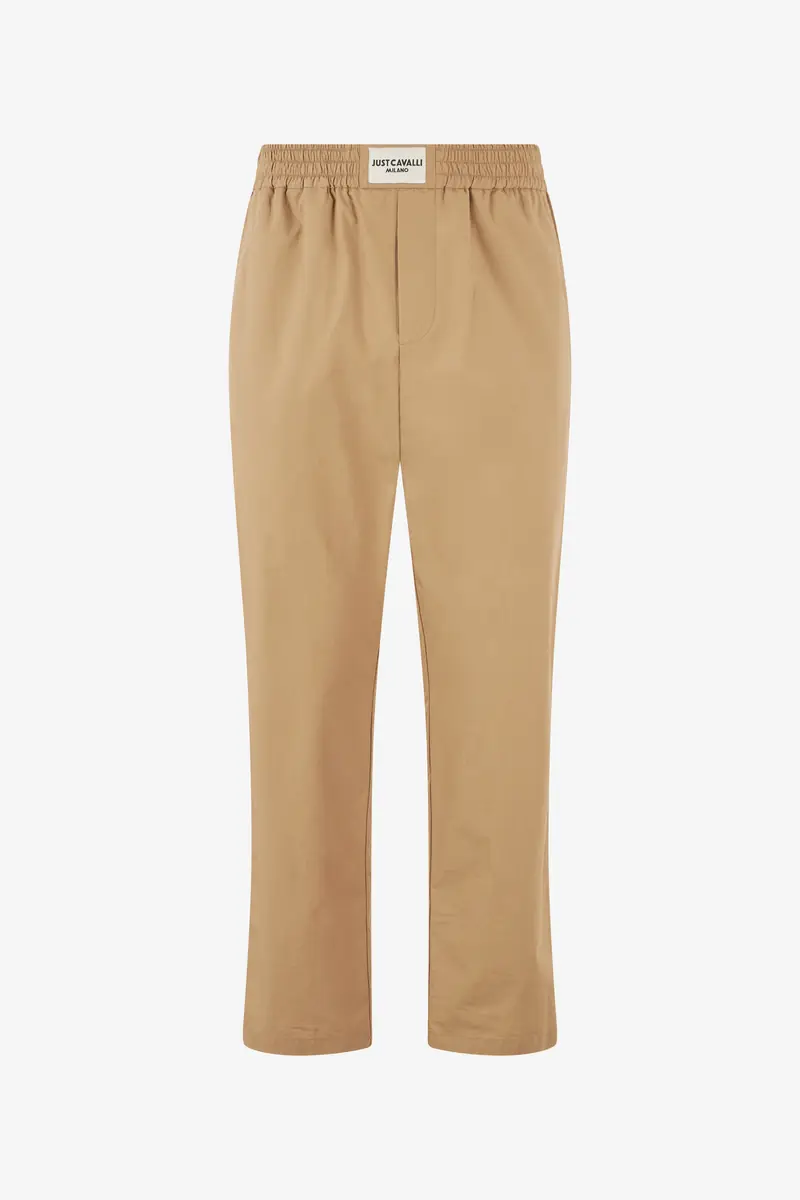 Roberto Cavalli Cotton Pants With Front Logo | Thumbnail 2
