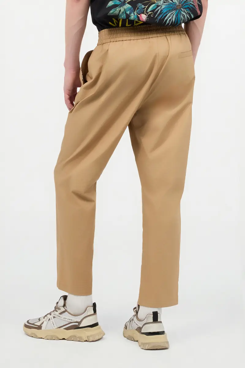 Roberto Cavalli Cotton Pants With Front Logo | Thumbnail 3