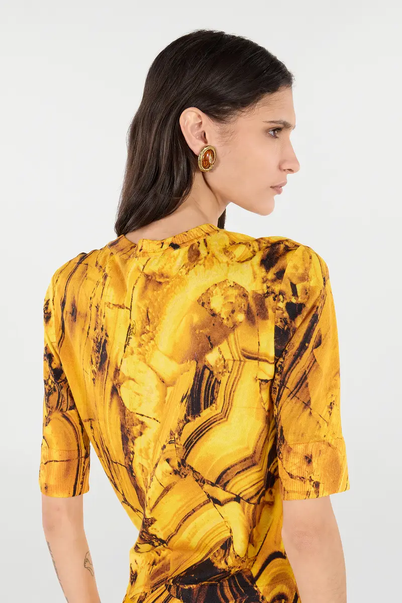 Roberto Cavalli Silk And Wool Sweater With Tigereye Print | Thumbnail 6 Roberto Cavalli Silk And Wool Sweater With Tigereye Print | Thumbnail 6