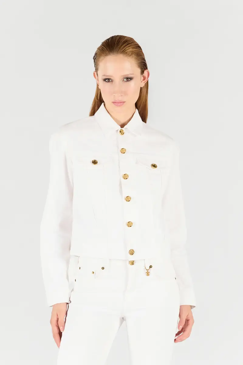 Roberto Cavalli Denim Jacket with Gold Buttons | Thumbnail 2 Roberto Cavalli Denim Jacket with Gold Buttons | Thumbnail 2
