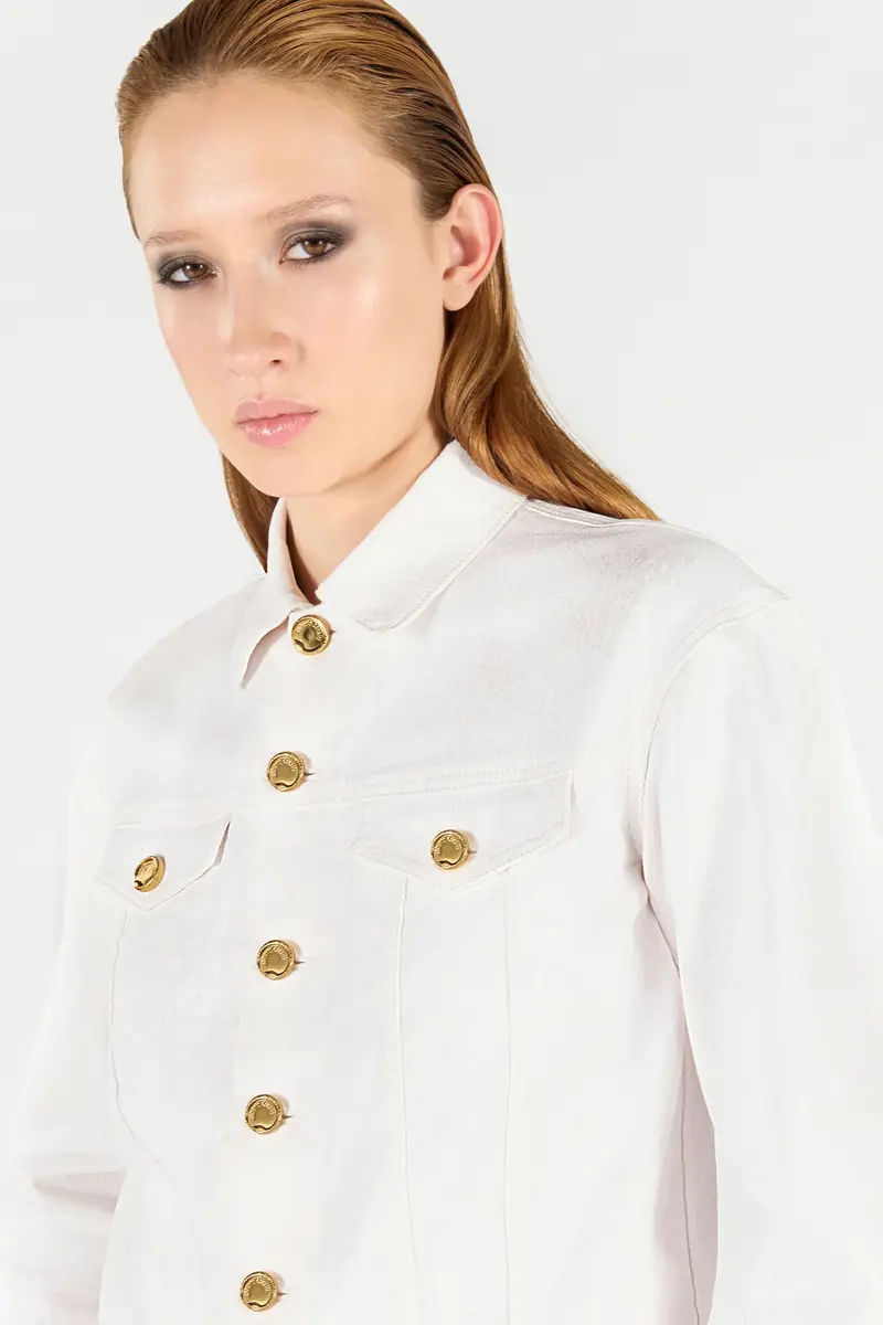Roberto Cavalli Denim Jacket with Gold Buttons | Thumbnail 5 Roberto Cavalli Denim Jacket with Gold Buttons | Thumbnail 5