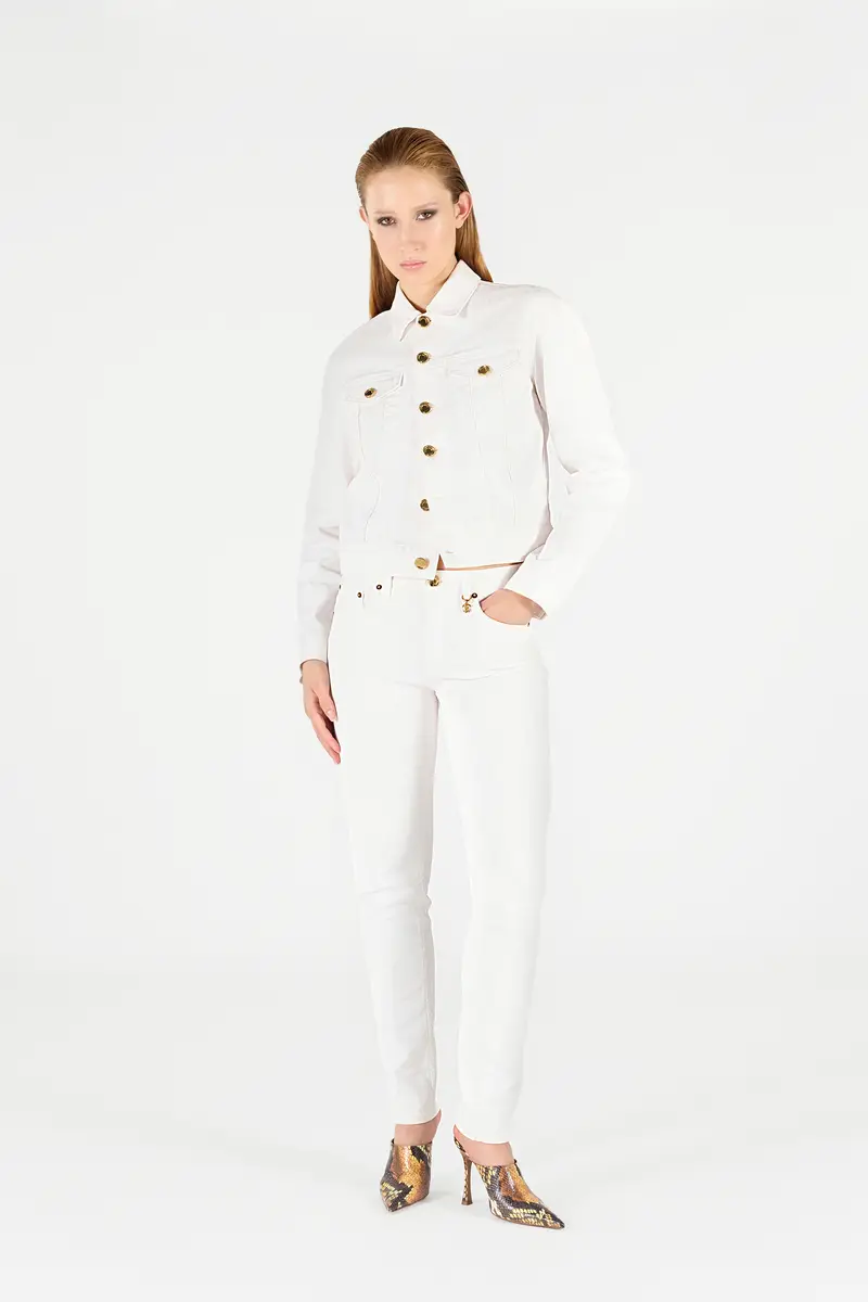 Roberto Cavalli Denim Jacket with Gold Buttons | Thumbnail 7 Roberto Cavalli Denim Jacket with Gold Buttons | Thumbnail 7