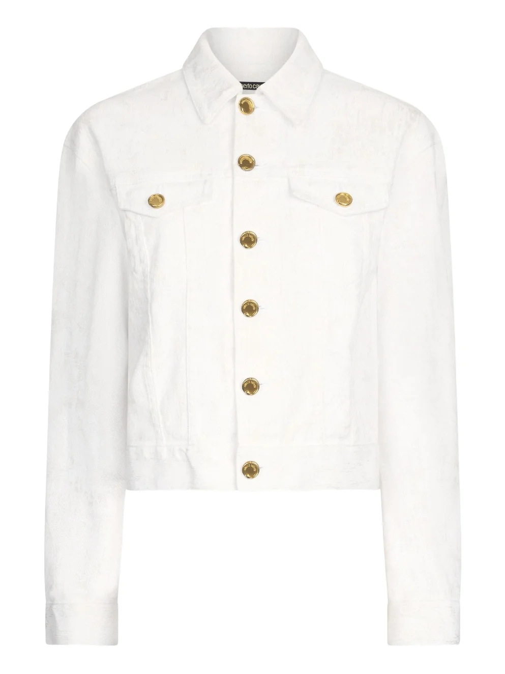 Denim Jacket with Gold Buttons