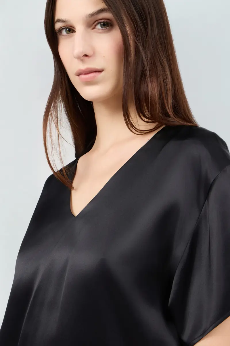 Roberto Cavalli Black Silk Top With Cut-Outs | Thumbnail 4 Roberto Cavalli Black Silk Top With Cut-Outs | Thumbnail 4