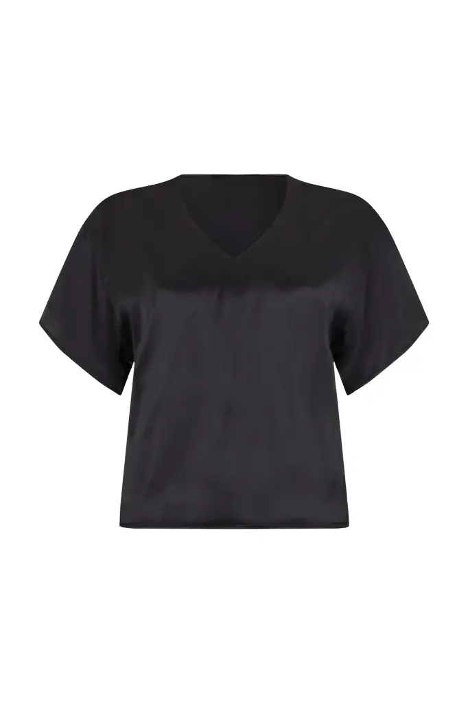 Roberto Cavalli Black Silk Top With Cut-Outs