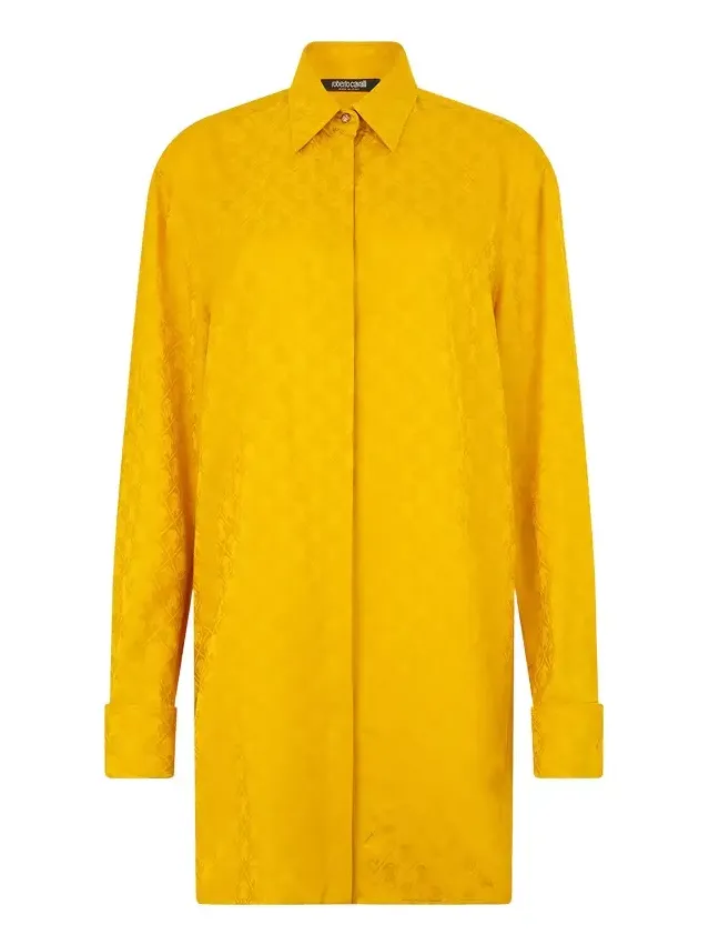 Roberto Cavalli Shirt With Mirror Snake Monogram