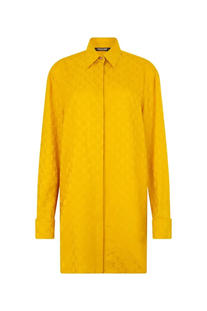 Roberto Cavalli Shirt With Mirror Snake Monogram
