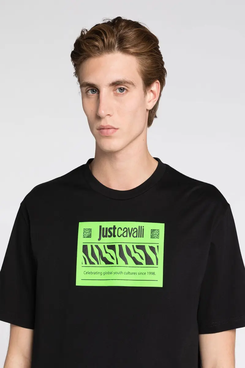 Roberto Cavalli Just Cavalli Logo-Print Cotton T-Shirt | Thumbnail 4 Roberto Cavalli Just Cavalli Logo-Print Cotton T-Shirt | Thumbnail 4