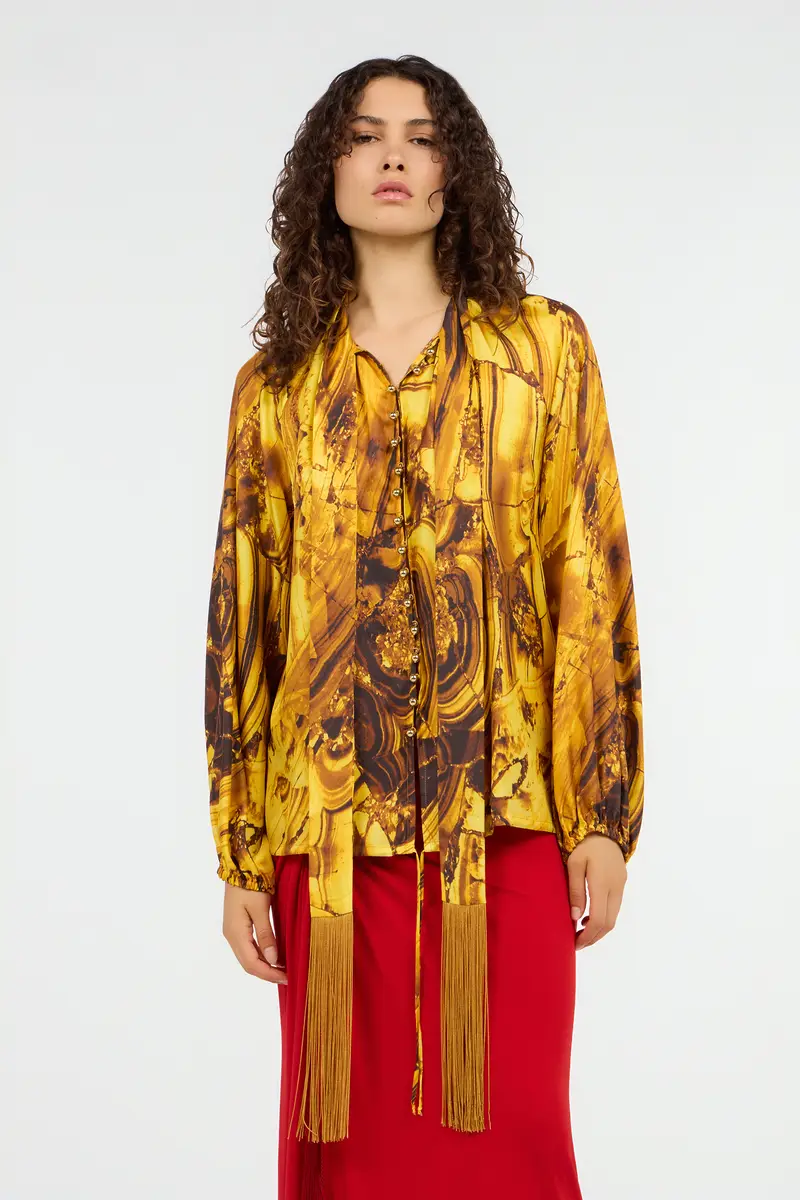Roberto Cavalli Tigereye Print Silk Shirt | Thumbnail 2 Roberto Cavalli Tigereye Print Silk Shirt | Thumbnail 2