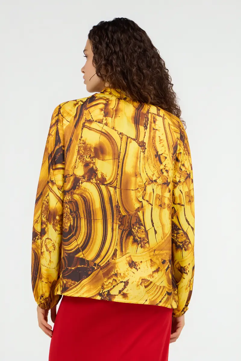 Roberto Cavalli Tigereye Print Silk Shirt | Thumbnail 3 Roberto Cavalli Tigereye Print Silk Shirt | Thumbnail 3
