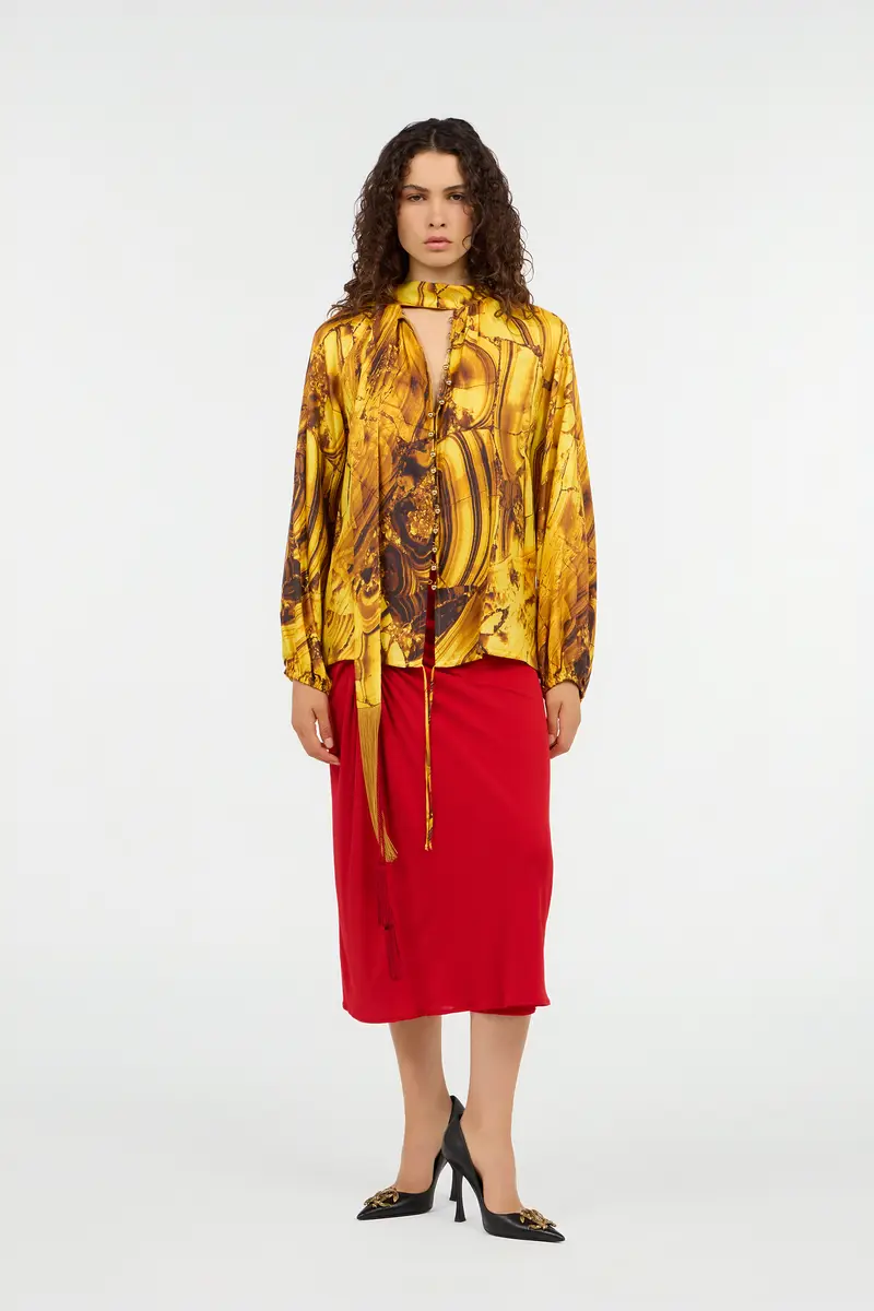 Roberto Cavalli Tigereye Print Silk Shirt | Thumbnail 7 Roberto Cavalli Tigereye Print Silk Shirt | Thumbnail 7