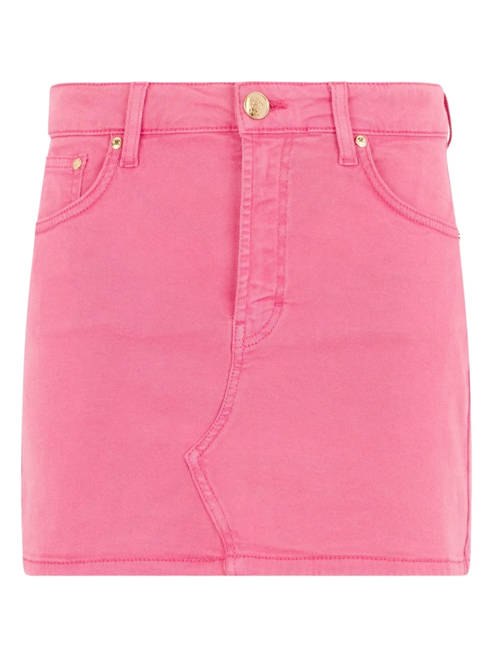 Roberto Cavalli Pink Denim Mini Skirt