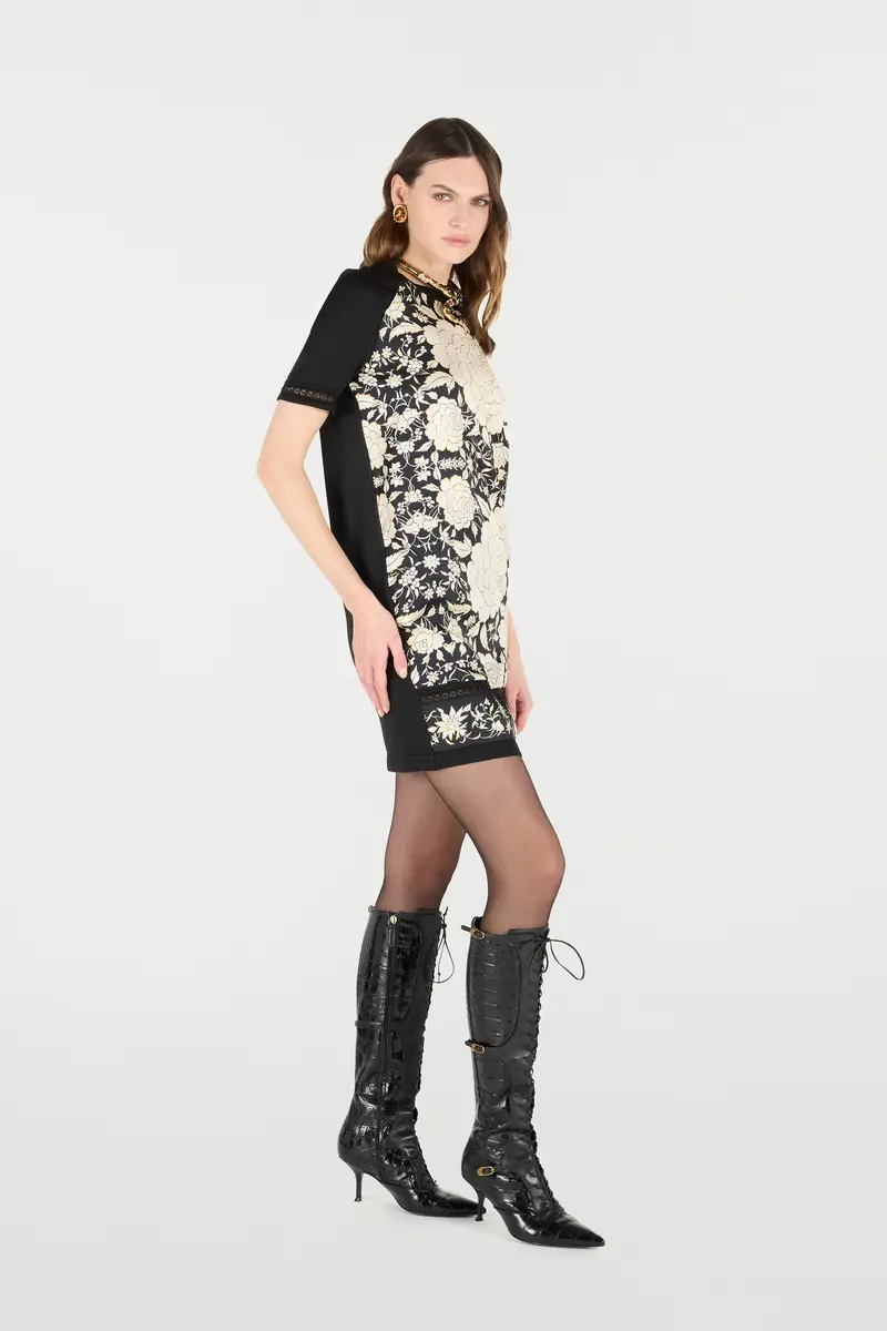 Roberto Cavalli Mini Dress With Floral Print | Thumbnail 2 Roberto Cavalli Mini Dress With Floral Print | Thumbnail 2
