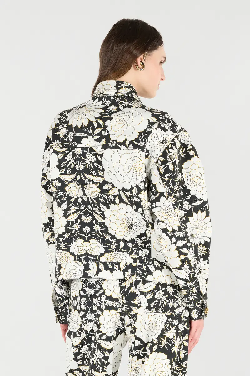Roberto Cavalli Denim Jacket With Flowers | Thumbnail 3 Roberto Cavalli Denim Jacket With Flowers | Thumbnail 3