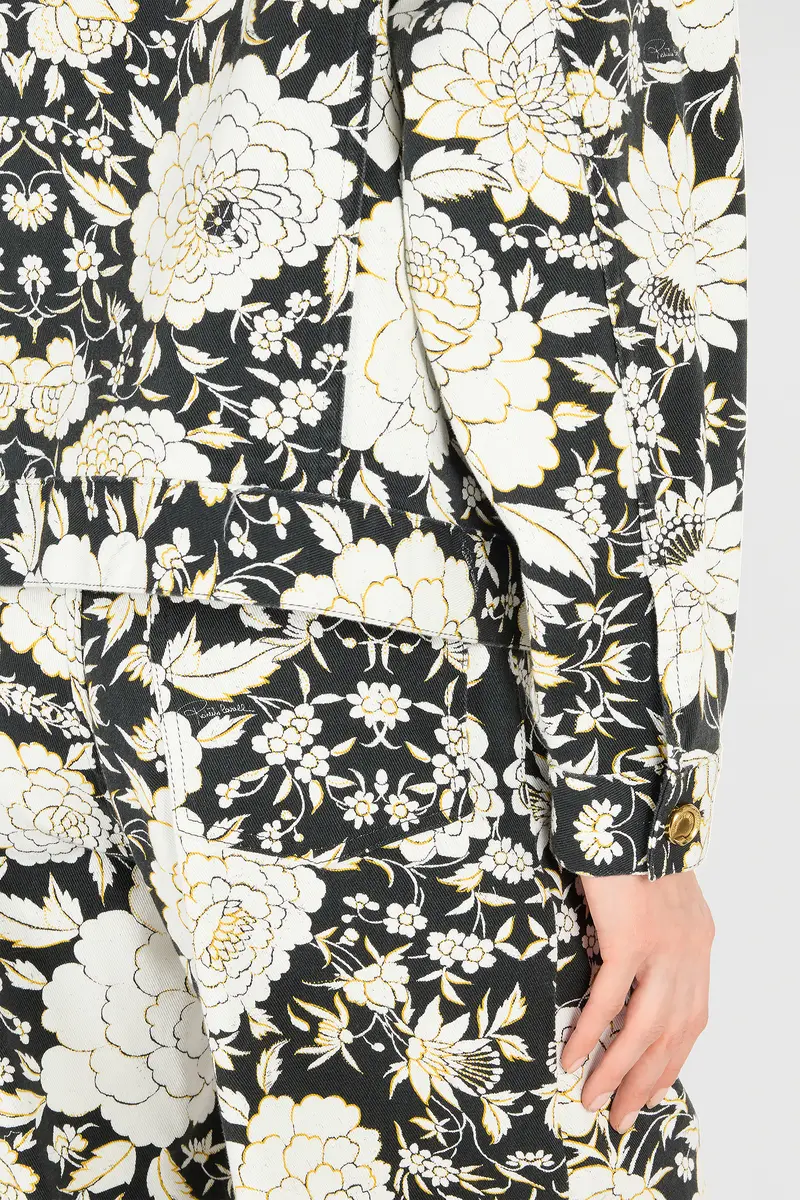 Roberto Cavalli Denim Jacket With Flowers | Thumbnail 5 Roberto Cavalli Denim Jacket With Flowers | Thumbnail 5
