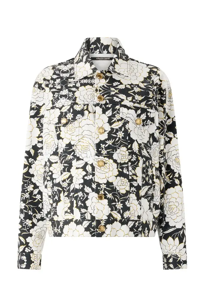 Denim Jacket With Flowers Denim Jacket With Flowers