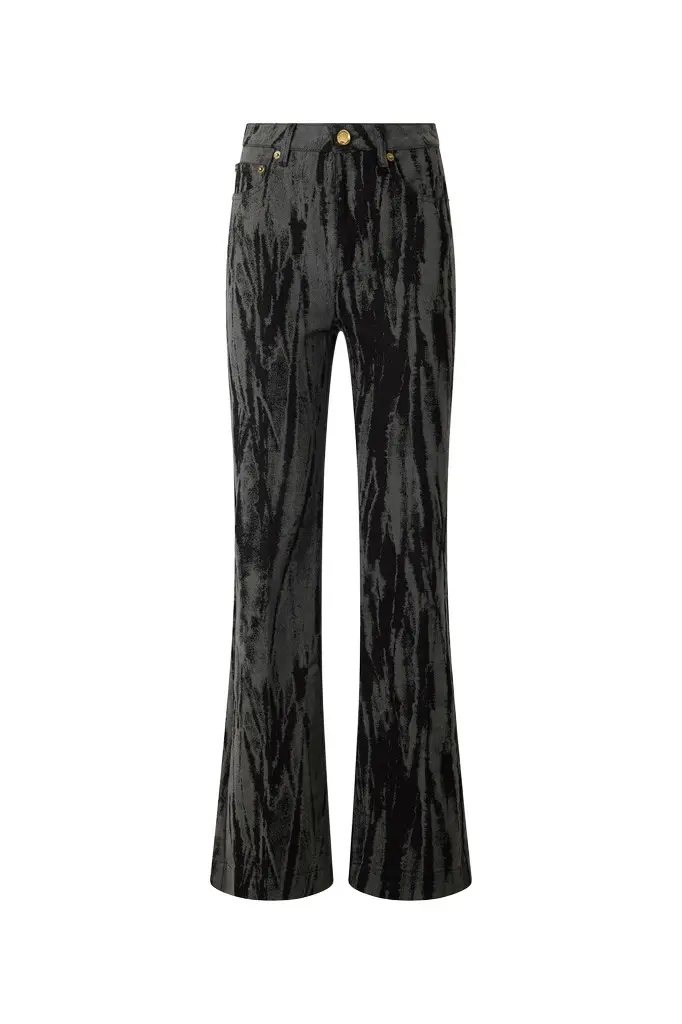 Roberto Cavalli Black Denim Jeans With A Streak Effect