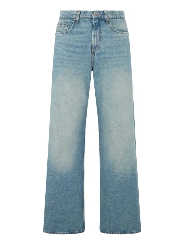 Light Blue Wide-Leg Jeans With Monogram RC Light Blue Wide-Leg Jeans With Monogram RC