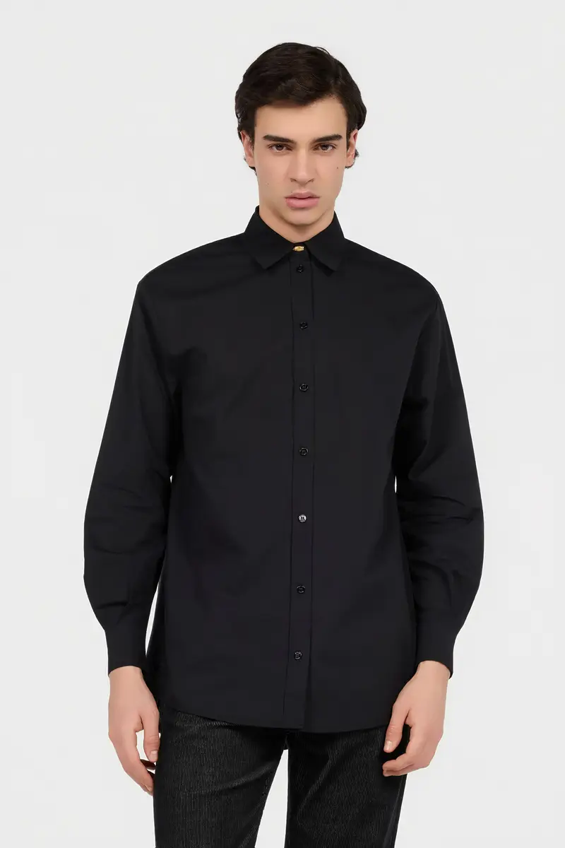 Roberto Cavalli Black Cotton Shirt | Thumbnail 2 Roberto Cavalli Black Cotton Shirt | Thumbnail 2