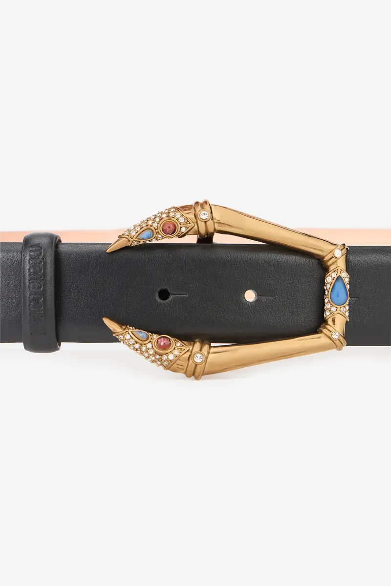 Roberto Cavalli Black belt with jeweled buckle | Thumbnail 4