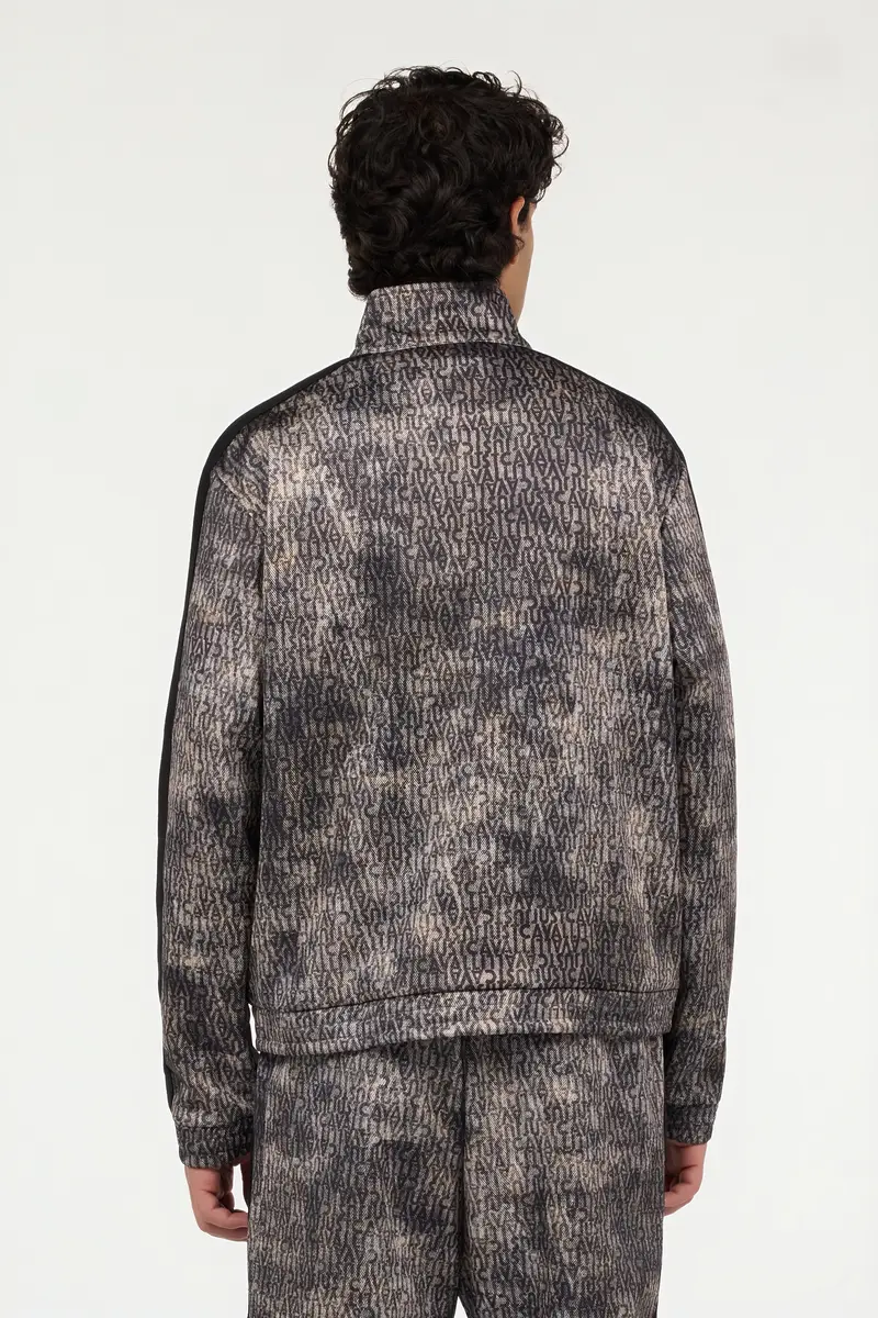 Roberto Cavalli Faded Effect Sweatshirt with All-Over Lettering | Thumbnail 3 Roberto Cavalli Faded Effect Sweatshirt with All-Over Lettering | Thumbnail 3