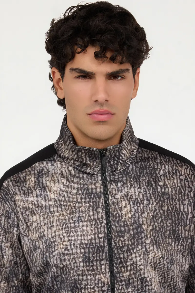 Roberto Cavalli Faded Effect Sweatshirt with All-Over Lettering | Thumbnail 5 Roberto Cavalli Faded Effect Sweatshirt with All-Over Lettering | Thumbnail 5