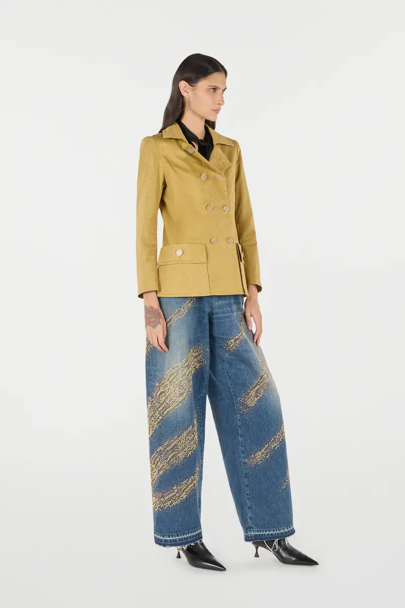 Roberto Cavalli Double-Breasted Jacket With Python Pattern | Thumbnail 2 Roberto Cavalli Double-Breasted Jacket With Python Pattern | Thumbnail 2
