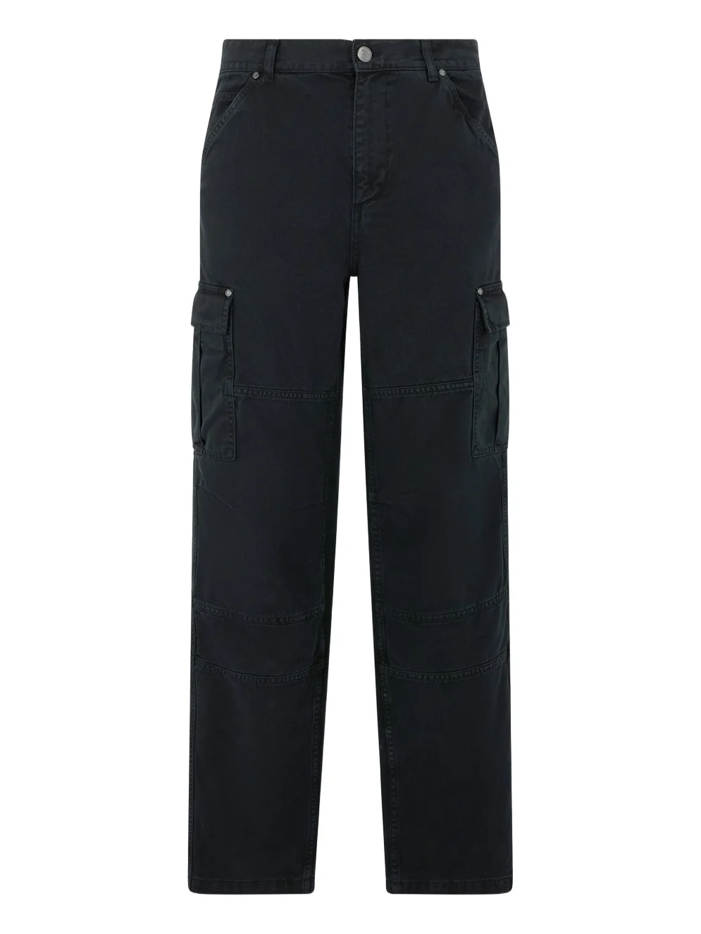 Black Cotton Cargo Trousers Black Cotton Cargo Trousers