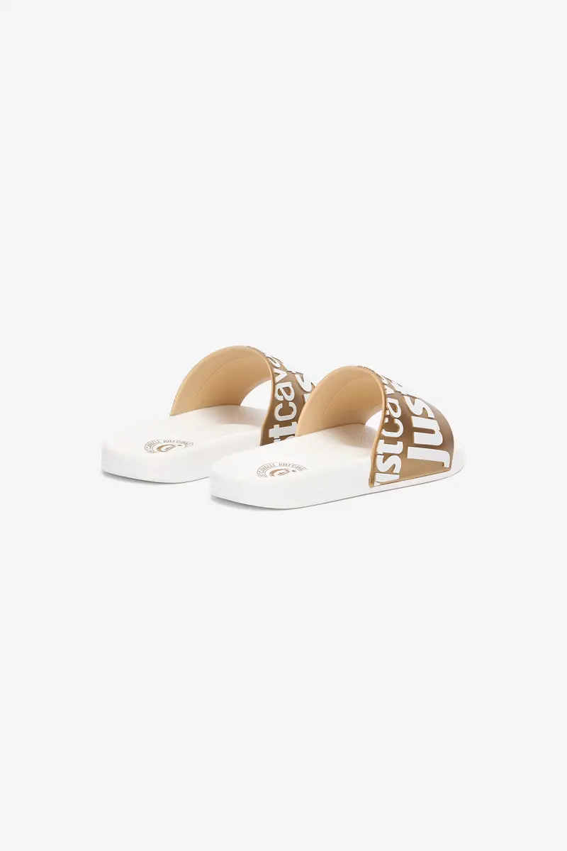 Roberto Cavalli Slides With Lettering And Golden Band | Thumbnail 3