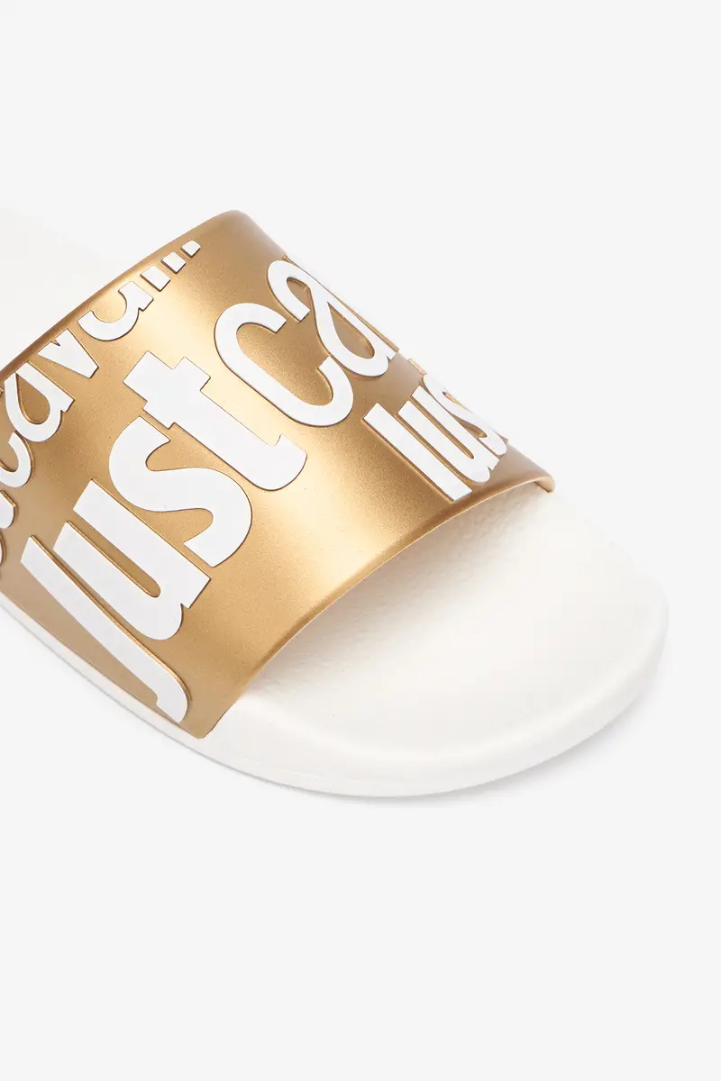 Roberto Cavalli Slides With Lettering And Golden Band | Thumbnail 4