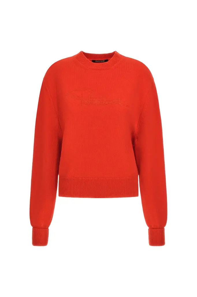 Roberto Cavalli Cropped Knit Sweater