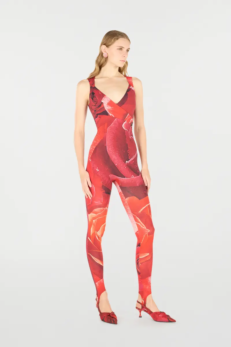 Roberto Cavalli Rose-Print Sleeveless Jumpsuit | Thumbnail 2