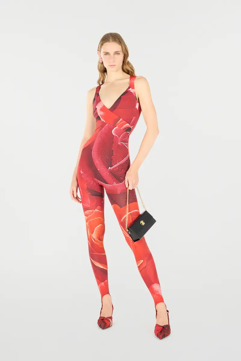 Roberto Cavalli Rose-Print Sleeveless Jumpsuit | Thumbnail 7