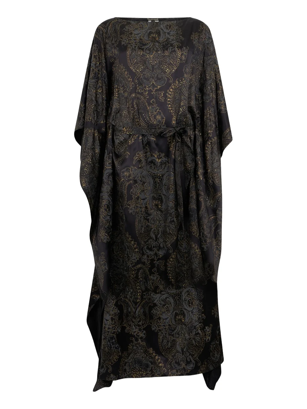 Roberto Cavalli Ornamental Black Print Dress
