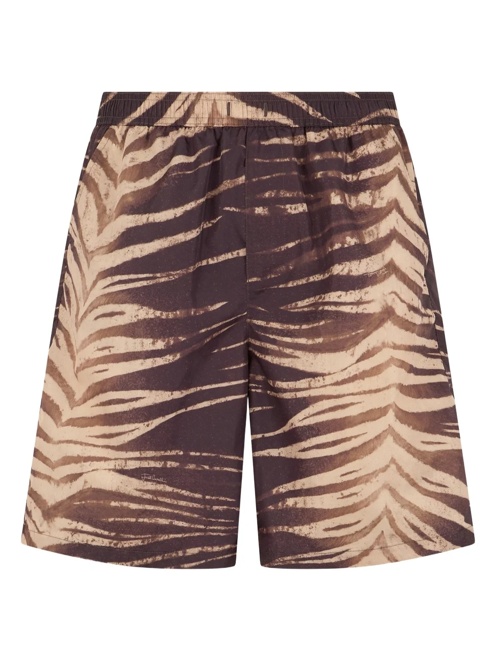 Natural Barb Print Bermuda Swim Shorts