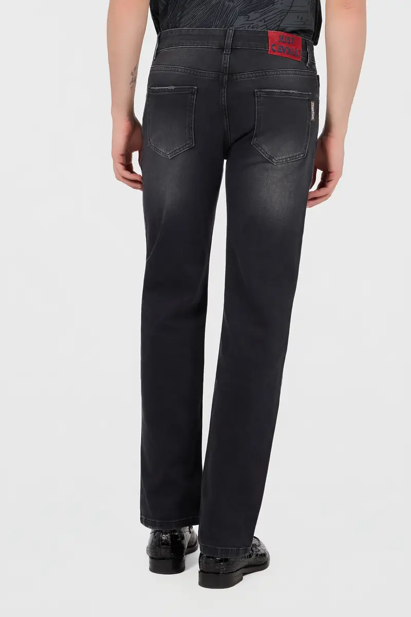 Roberto Cavalli Washed Black Straight Fit Jeans | Thumbnail 3 Roberto Cavalli Washed Black Straight Fit Jeans | Thumbnail 3