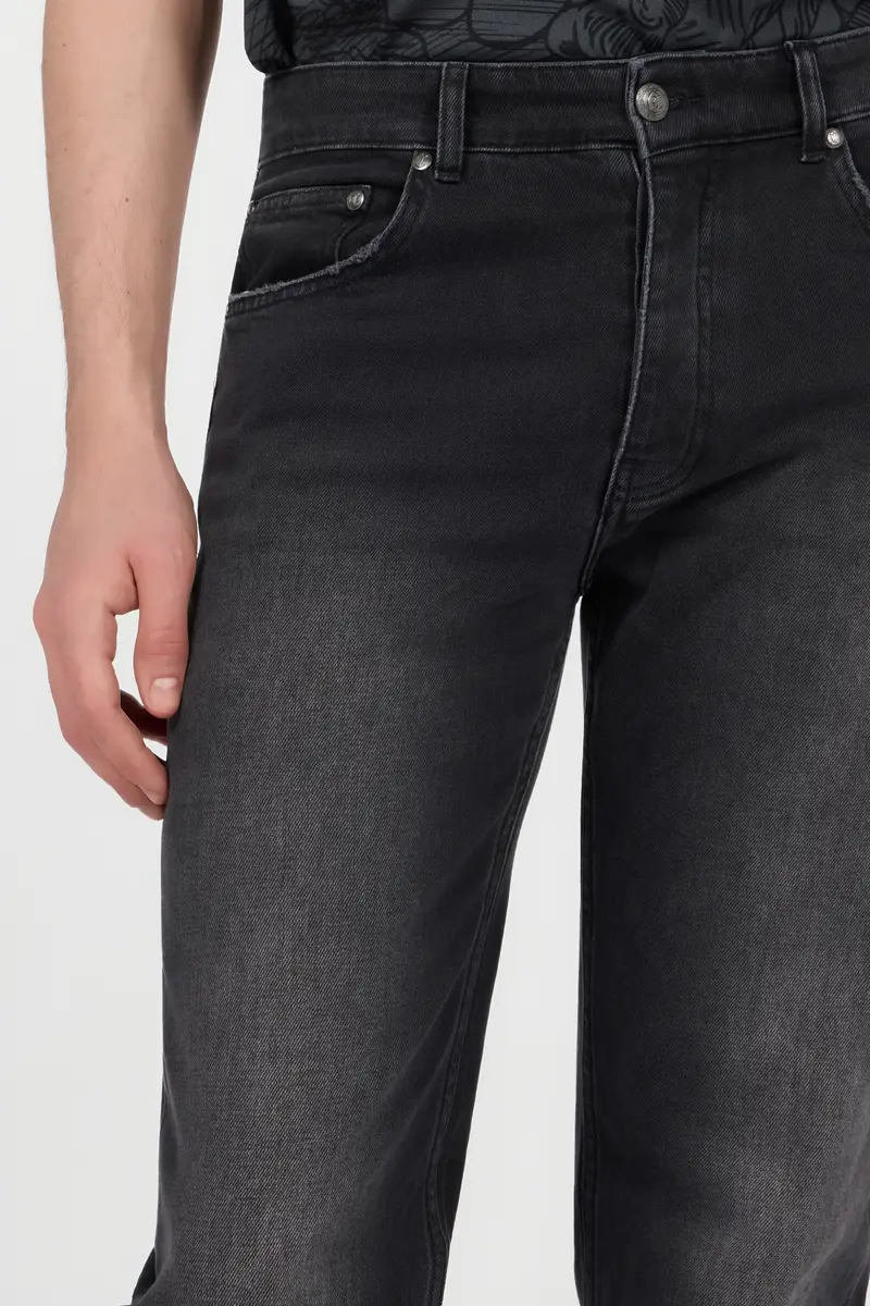 Roberto Cavalli Washed Black Straight Fit Jeans | Thumbnail 4 Roberto Cavalli Washed Black Straight Fit Jeans | Thumbnail 4